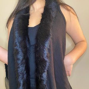 Say What? Black Fuax Fur Vest